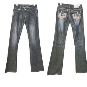 Grace In LA Flap Embellished Women's Bootcut Jeans Size 3